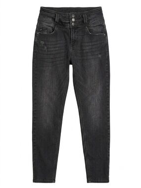 KanCan High Rise Skinny Jeans Black Button Fly Distressed Denim Size 9/28